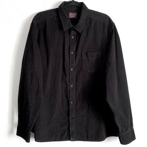 UNTUCKit 100% Cotton Black Corduroy Long Sleeves Buttoned Shirt